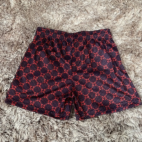 Street Market Supply SS Monogram Mesh Shorts Red Size M NWT Eric Emanuel - Picture 2 of 4